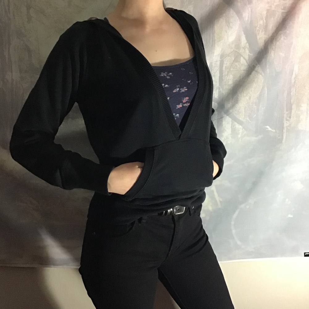 Black top hoodie